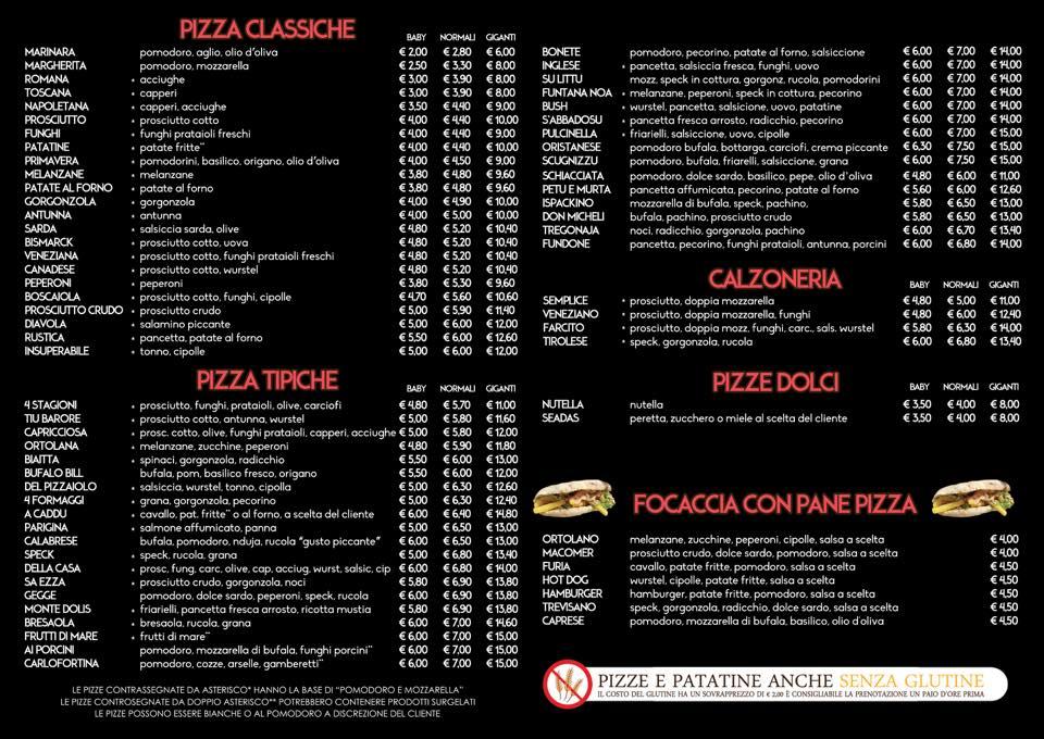 Menu di Tiu barore 