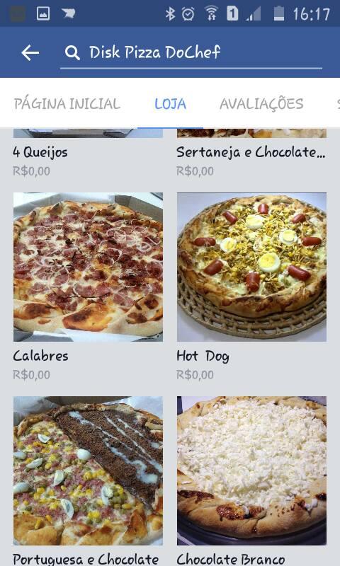 Pizza DoChef menu