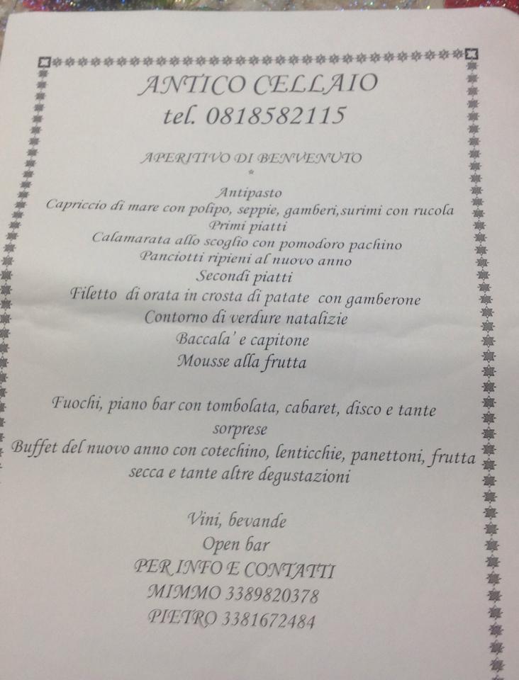 Menu di Antico Cellaio 