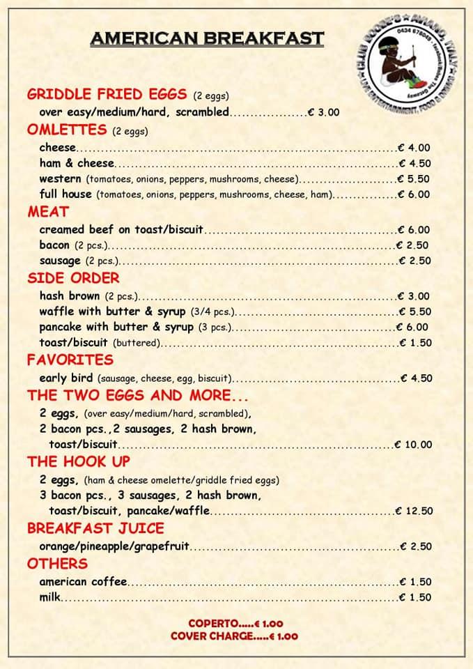 Menu di Bobe's The Getaway 