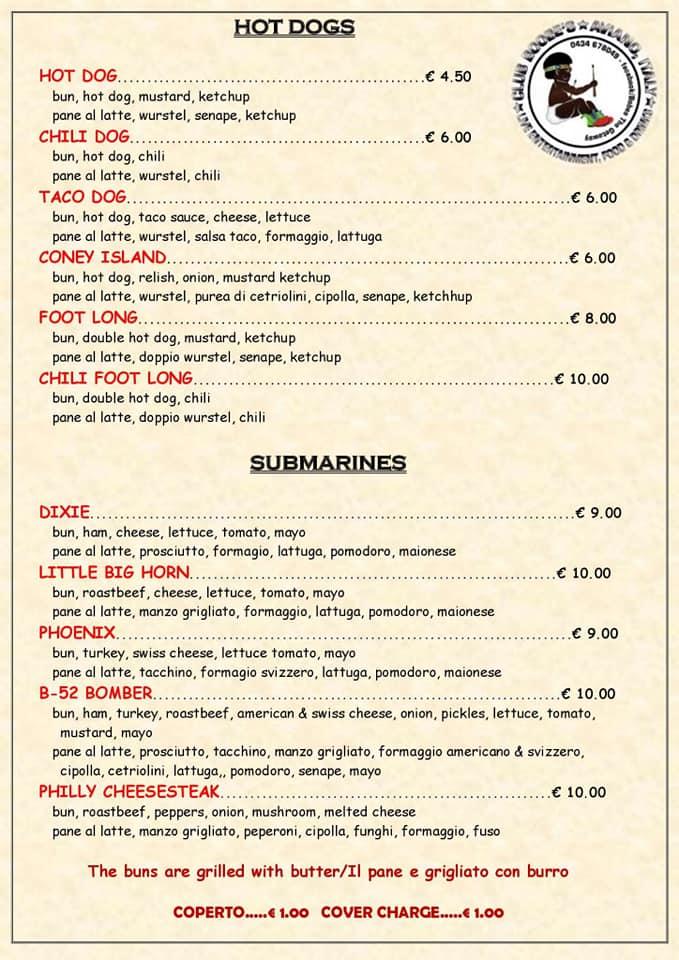 Menu di Bobe's The Getaway 