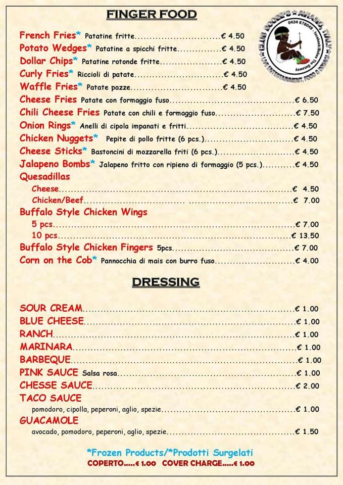 Menu di Bobe's The Getaway 
