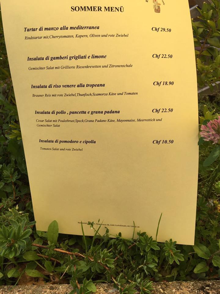 Menu di Ristorante al Dente 