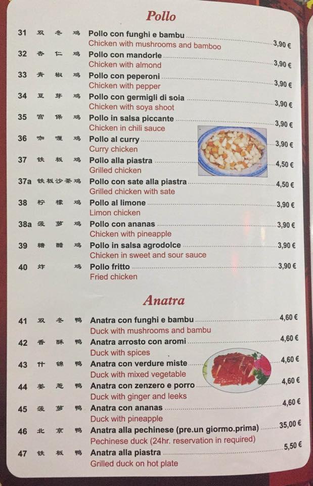 Menu di Ristorante Belfiore 