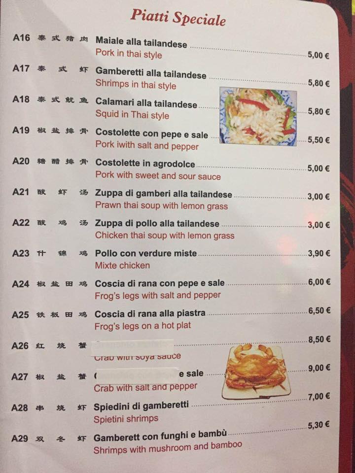 Menu di Ristorante Belfiore 