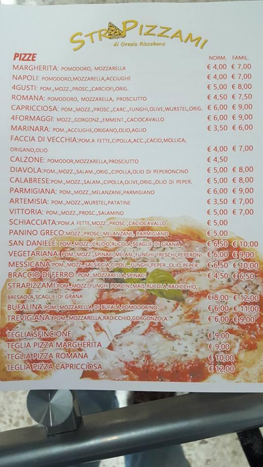 Menu di Strapizzami di Orazio riccobono 