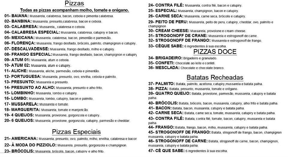 Boteco Claudião cardápio