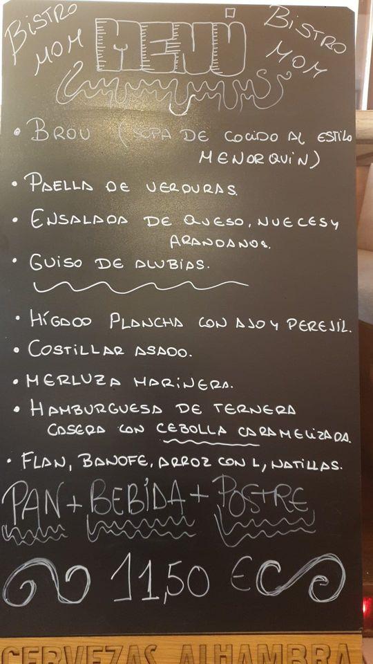 BISTRO MOM menu