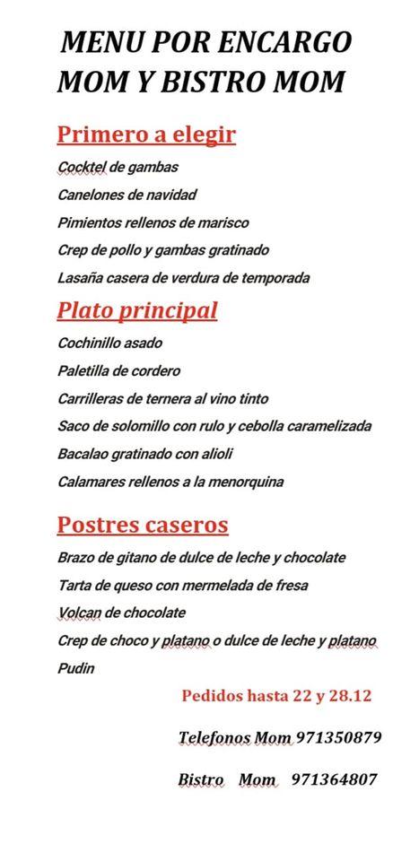 BISTRO MOM menu