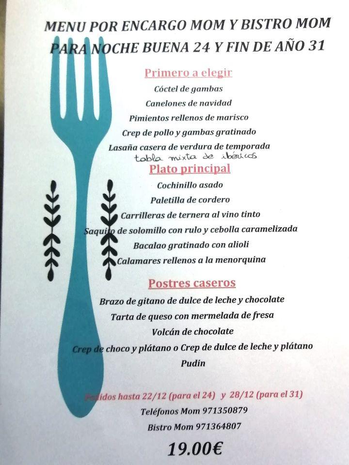 BISTRO MOM menu