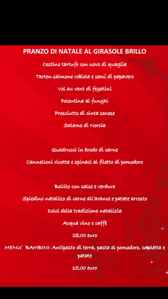Menu di Il Girasole brillo 