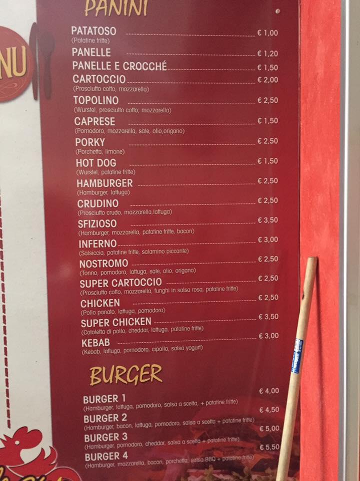 Menu di I Due Galletti 