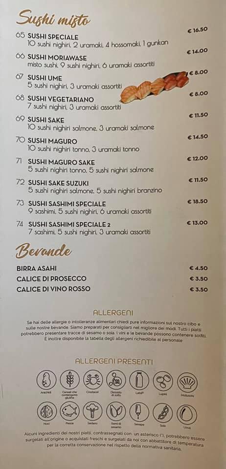 Menu di le Rose 