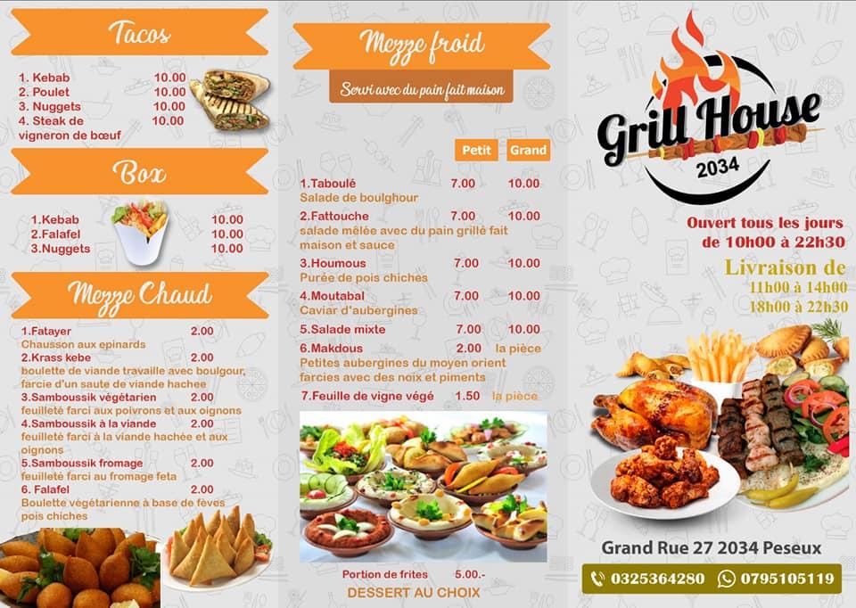 Menu di Grill House 2034 