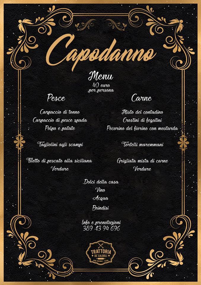 Menu di Trattoria de' Calboli 