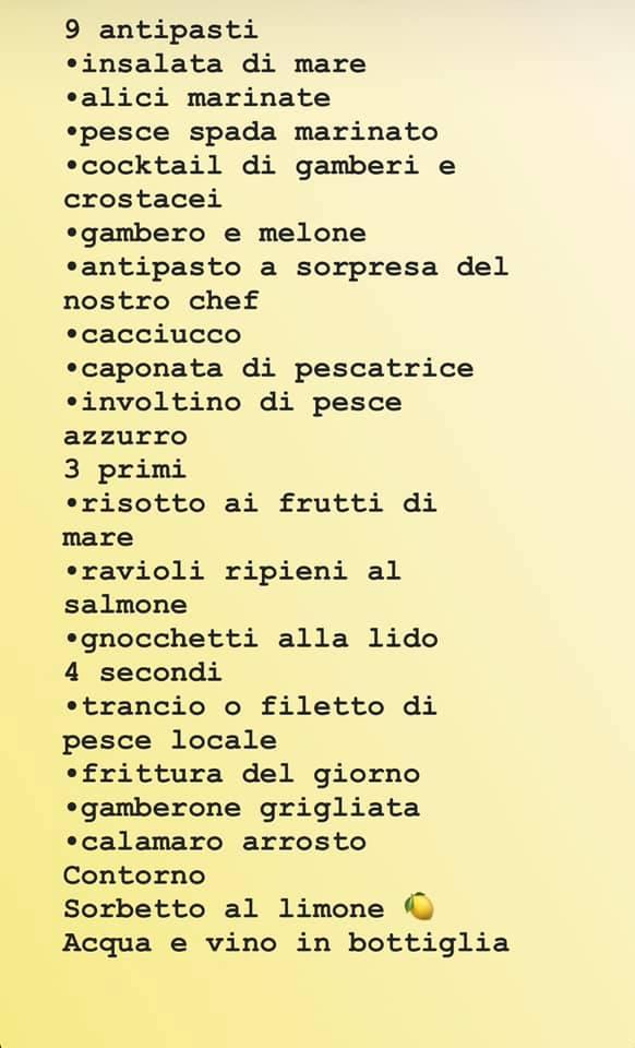 Menu di Al porticciolo 