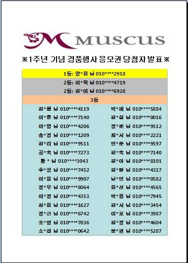 수원 무스쿠스 Suwon メニュー