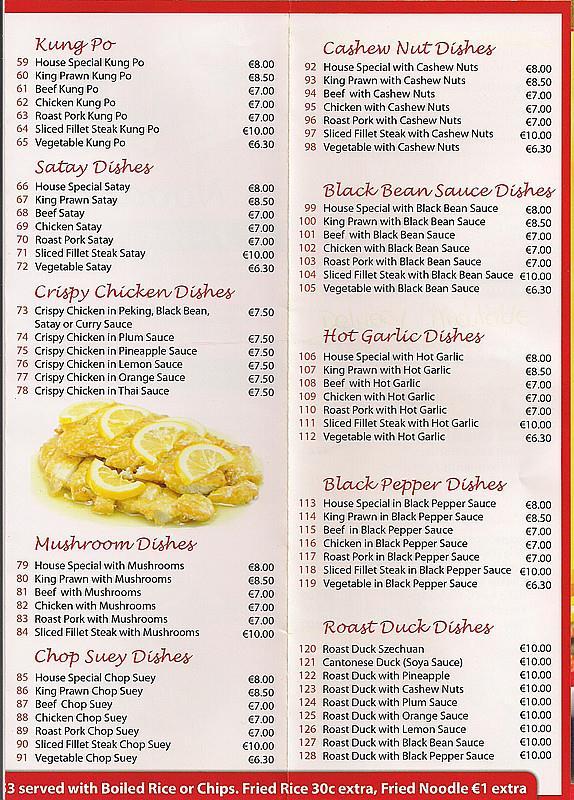 Oversea Restaurant menu