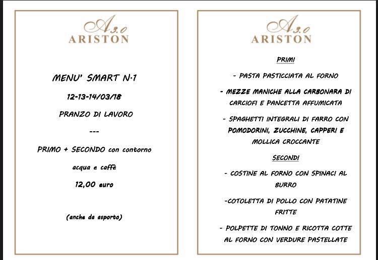 Menu di Ariston Ristorante Bar 