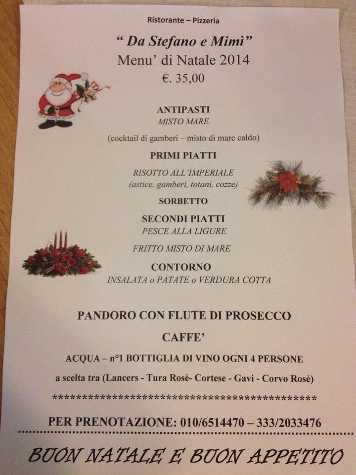 Menu di Stefano e Mimi 