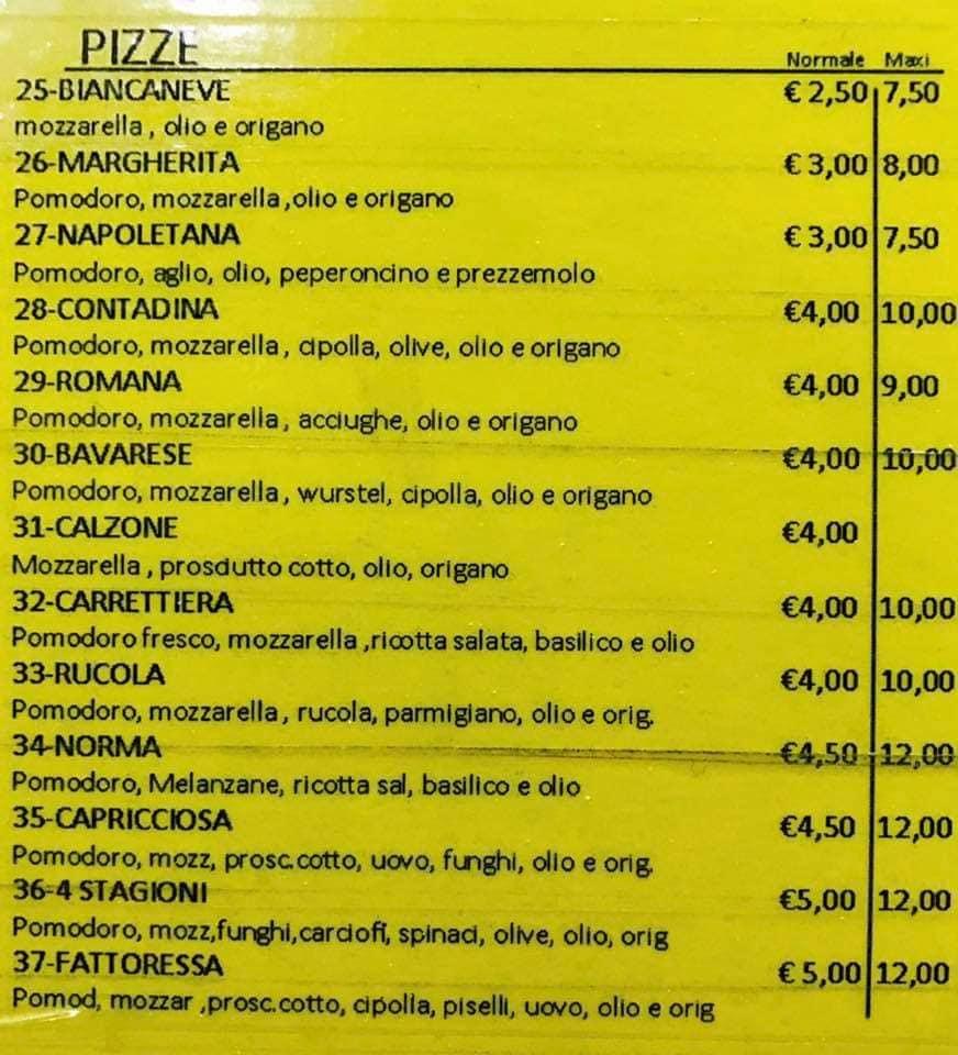 Menu di Pizzeria 3 Archi 