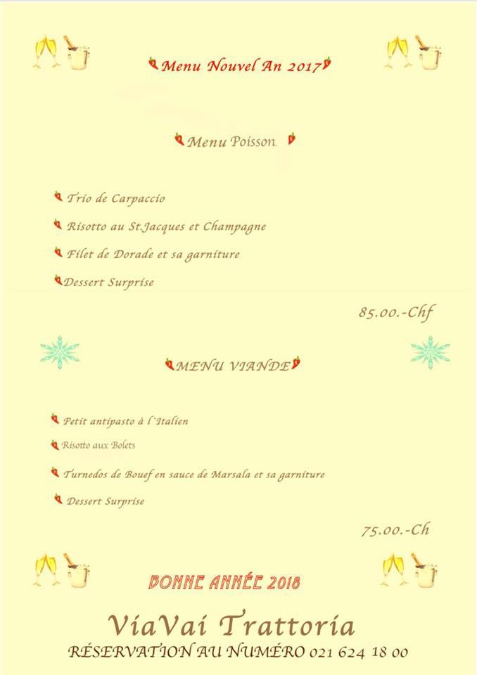 Menu di Trattoria ViaVai 