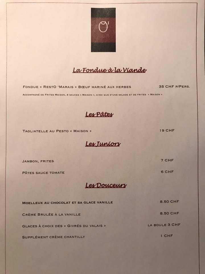 Menu di Boulangerie - Tea-room 