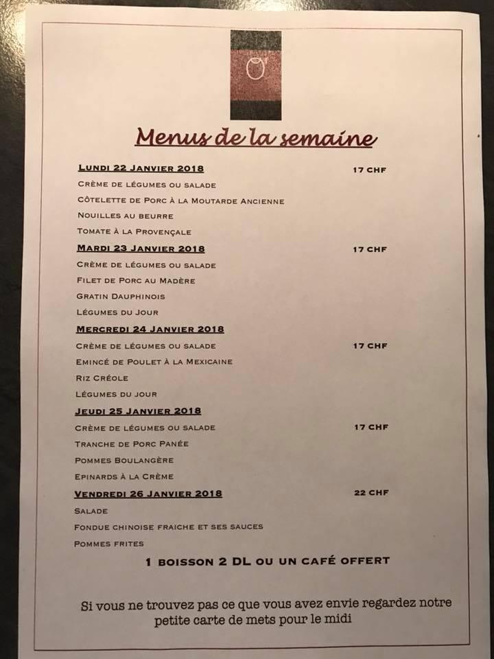 Menu di Boulangerie - Tea-room 