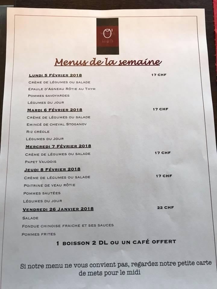 Menu di Boulangerie - Tea-room 