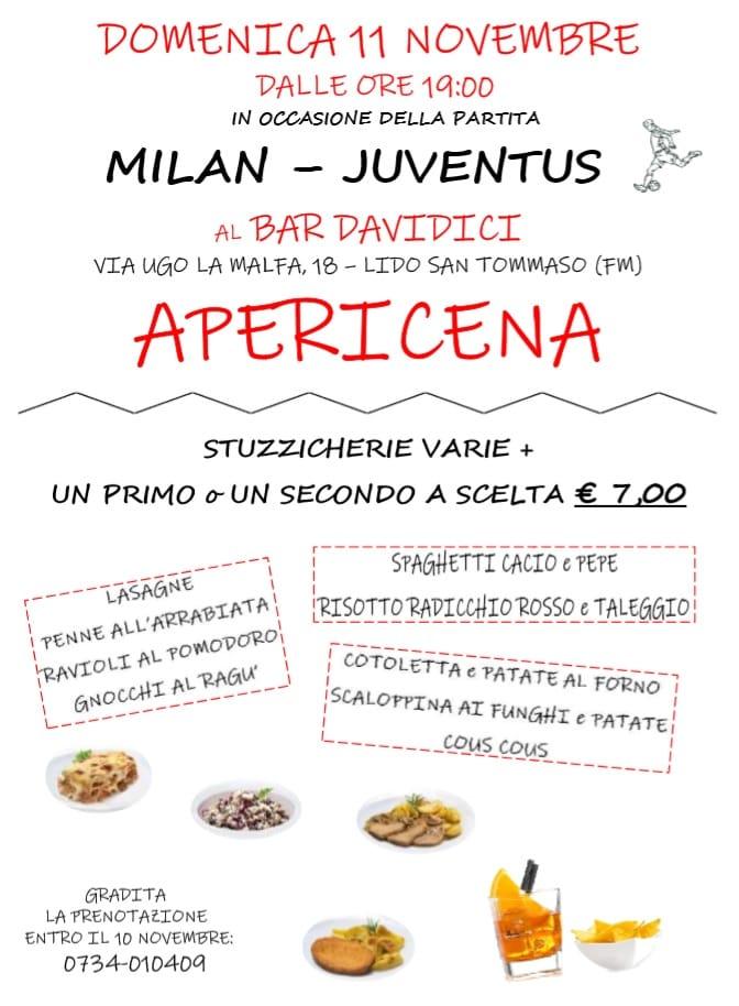 Menu di Bar Davidici Fermo 