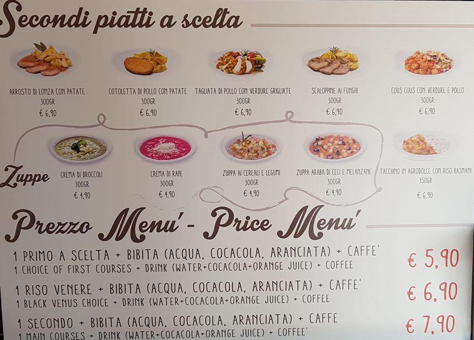 Menu di Bar Davidici Fermo 