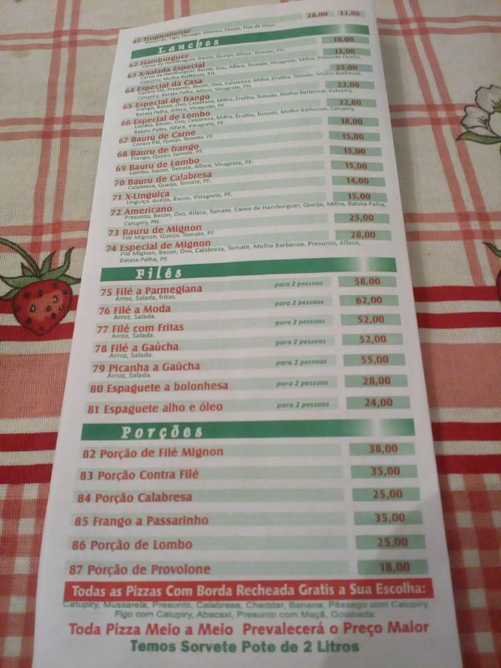 Dnapoli Pizzaria e Restaurante cardápio