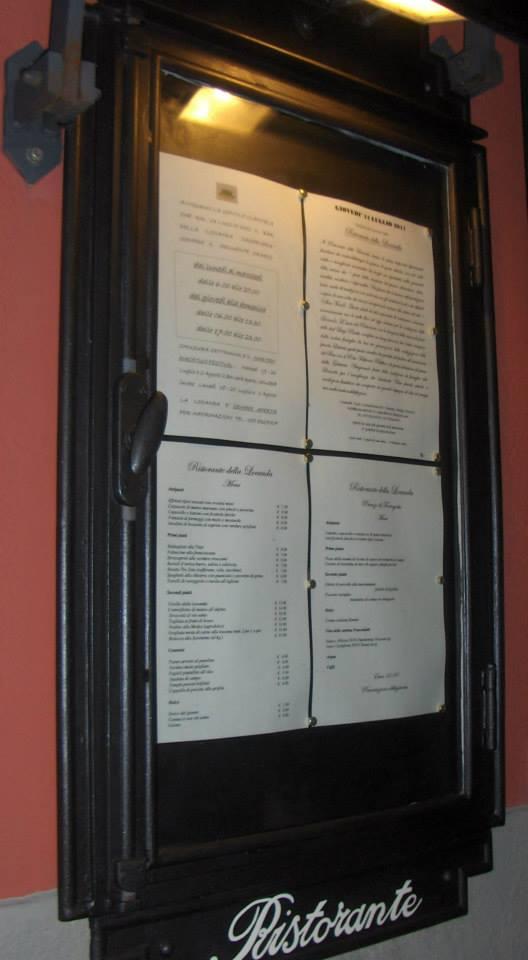 Menu di Ristorante della Locanda Pelago 
