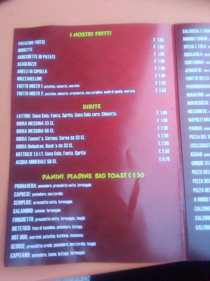 Menu di Pane Pizza e Delizie 