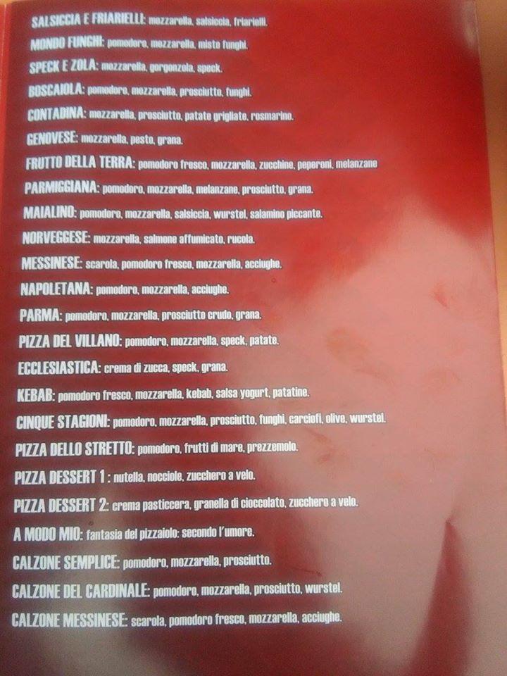 Menu di Pane Pizza e Delizie 