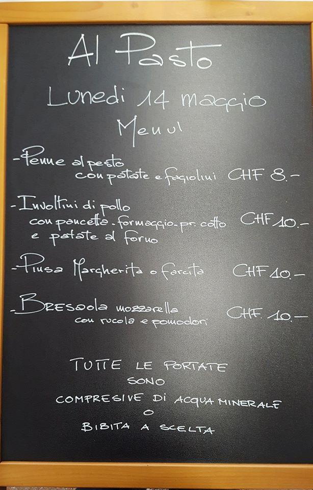Menu di Al Pasto 