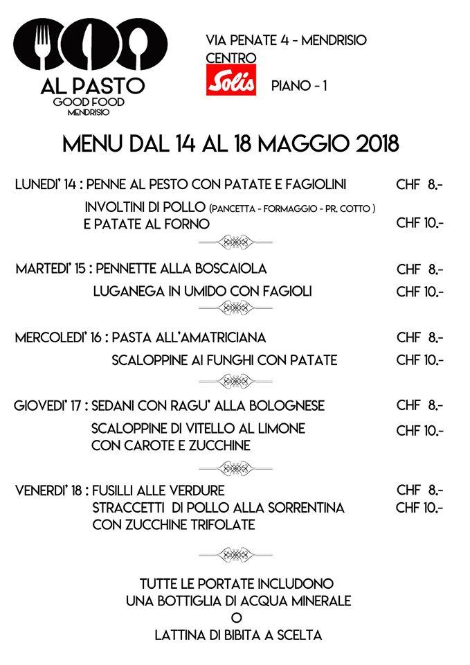 Menu di Al Pasto 