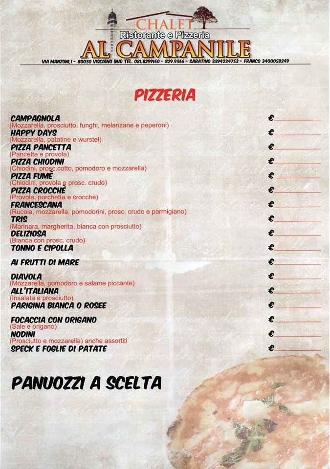 Menu di Al Campanile 