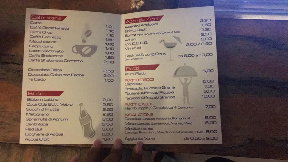 Menu di Bar Mi Isla 
