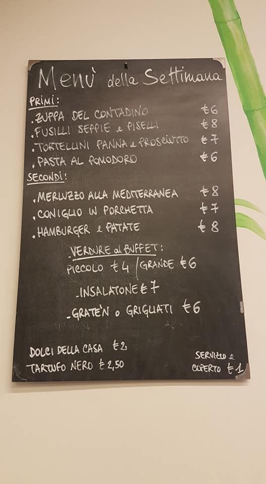 Menu di Monia bar and restaurant 