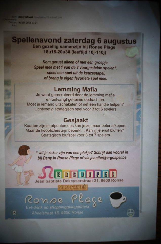 Carta de Ronse Plage