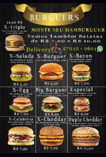 Burguers Sepetiba RJ cardápio