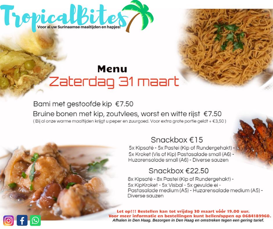 TropicalBites menu