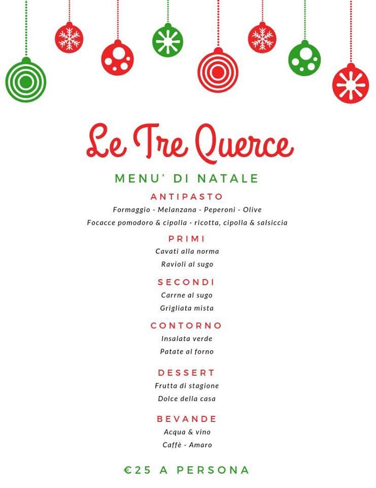 Menu di Le tre Querce 