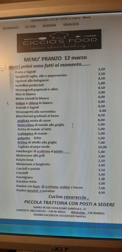 Menu di Ciccio Food 