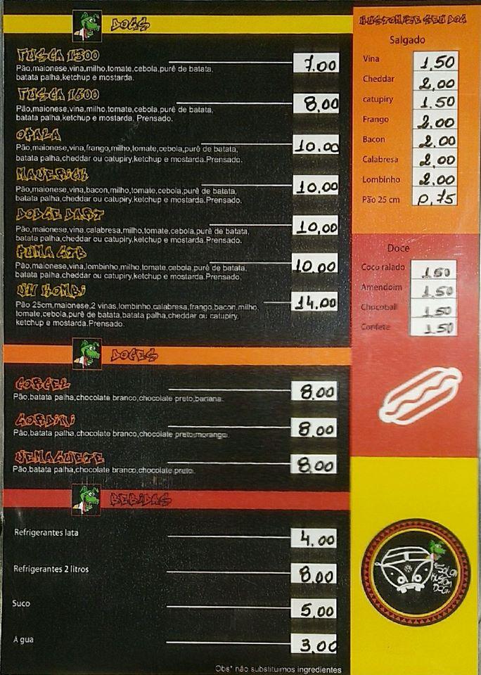 Solon Kustom Dog cardápio