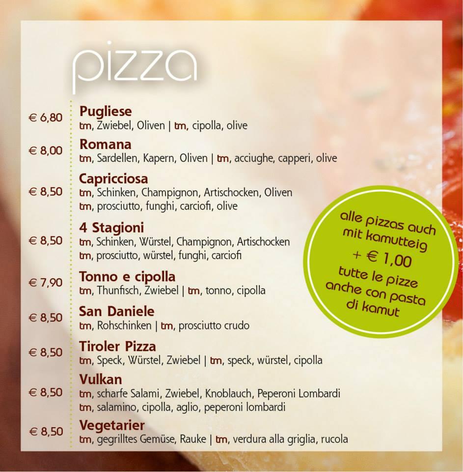 Menu di PIWI pizza & wings express 