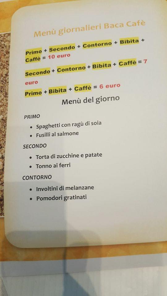 Menu di Baca Cafè Bresso 