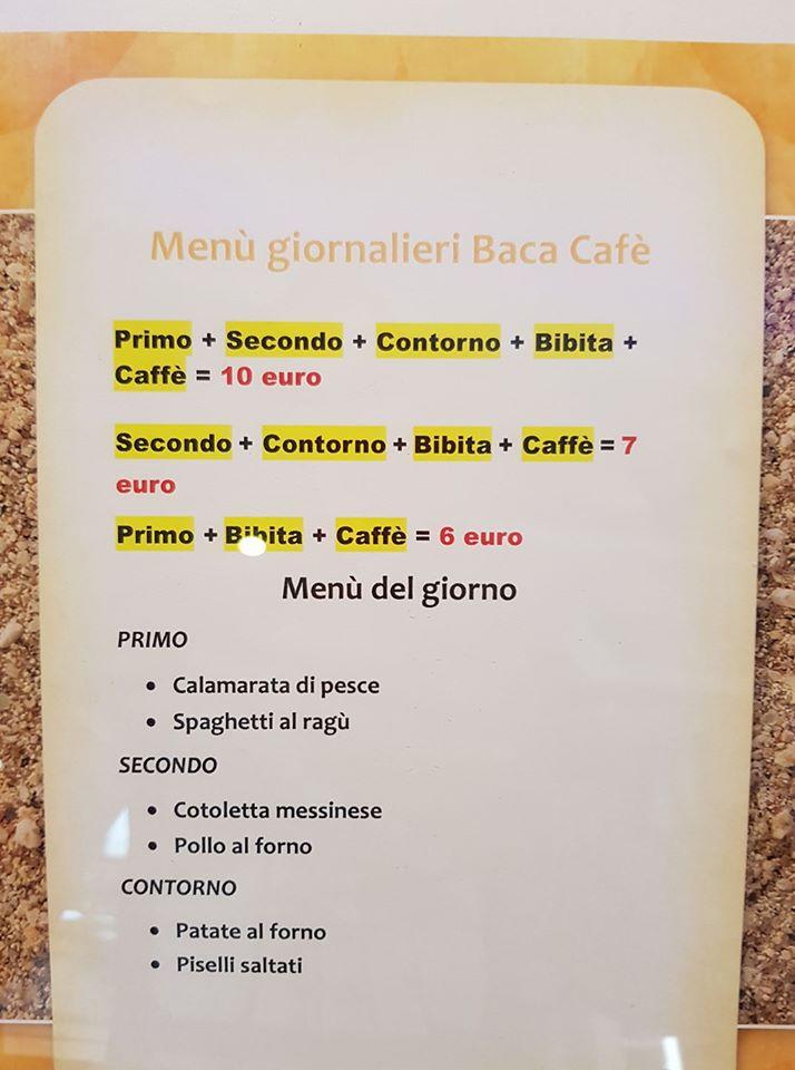 Menu di Baca Cafè Bresso 