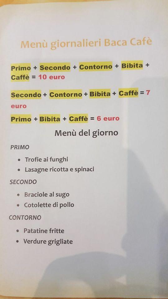 Menu di Baca Cafè Bresso 